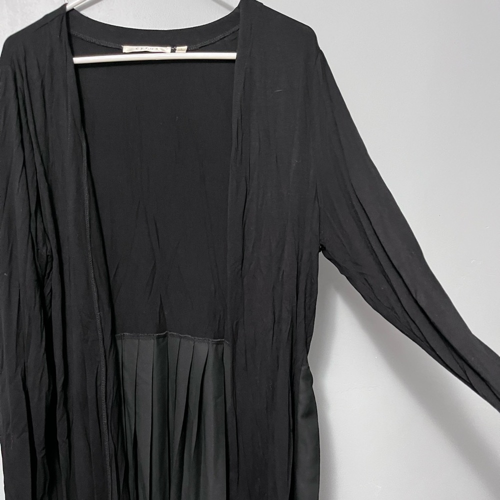 Cyrus Chiffon Ruffle Open Front Duster Cardigan - image 3